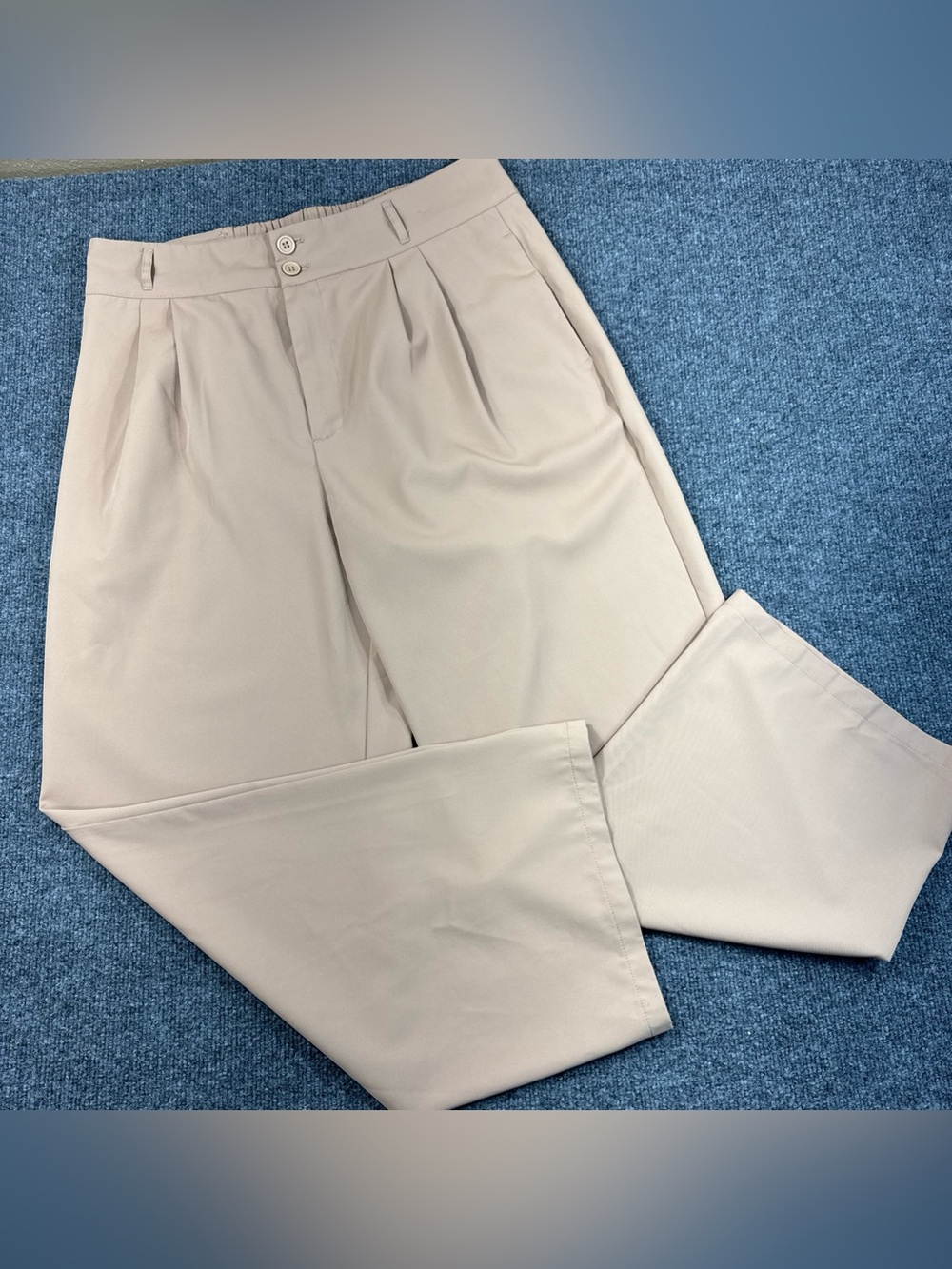 Halara Women’s Brown Wide Leg Pleated Dress Pants Polyester Blend Size XL